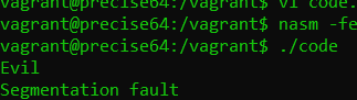 segmentation fault due to not properly exiting the process