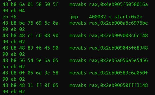 disassembly by objdump