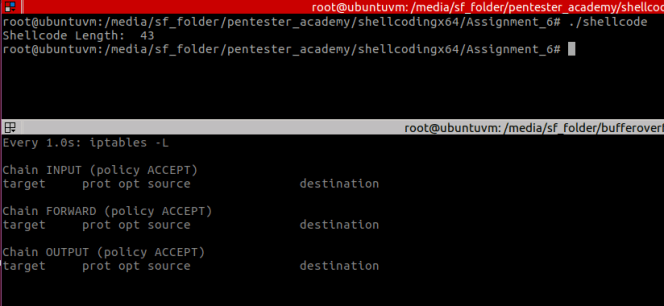 Figure 14 – after execution, no more blocking rules exist