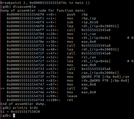Figure 14 – assembly code with the call in figure 13’s line 17